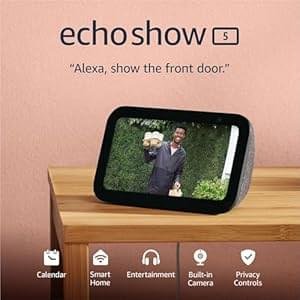 Amazon Echo Show 5 (newest model), Smart display with 2x the bass and clearer sound, Charcoal